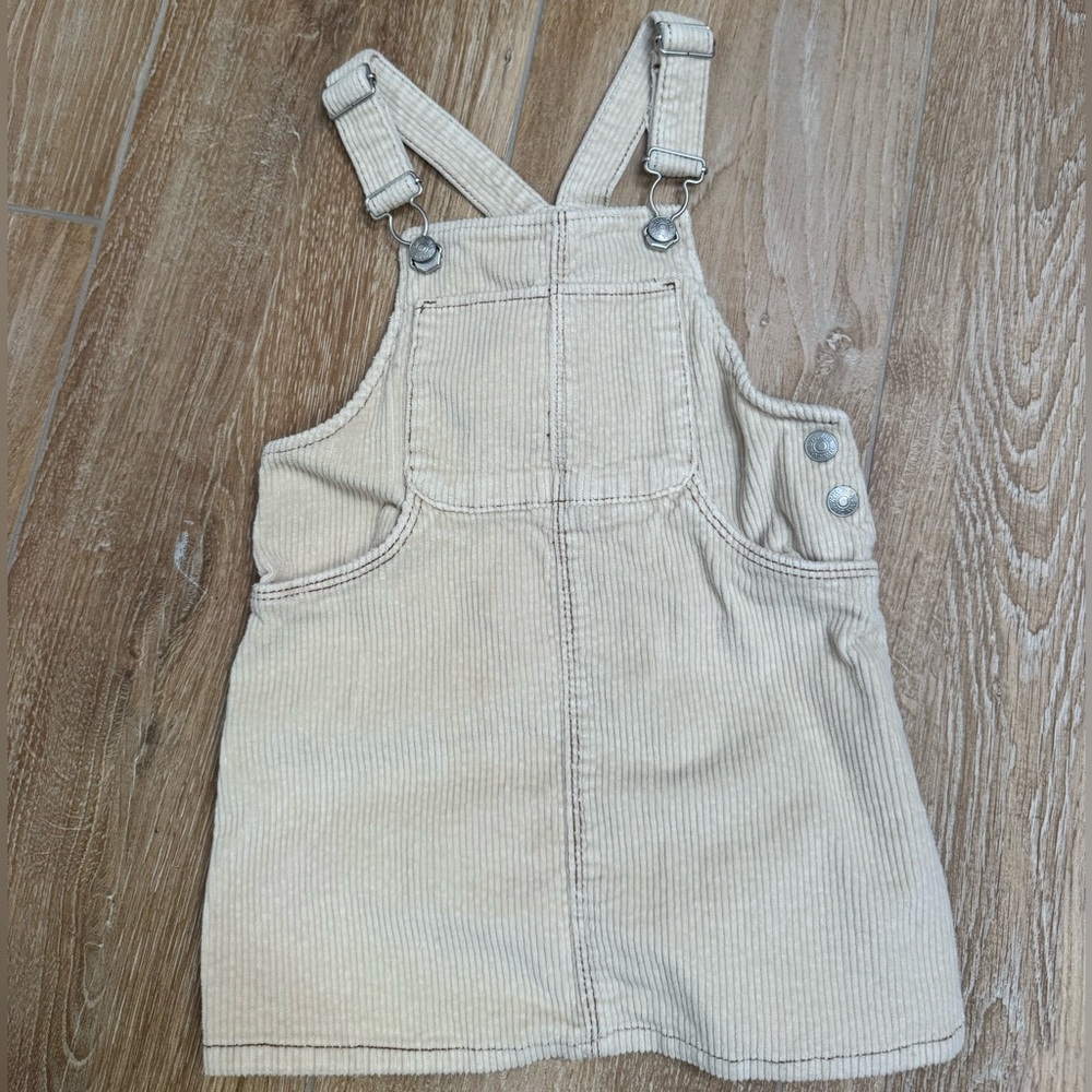 Zara Cream Corduroy Overalls